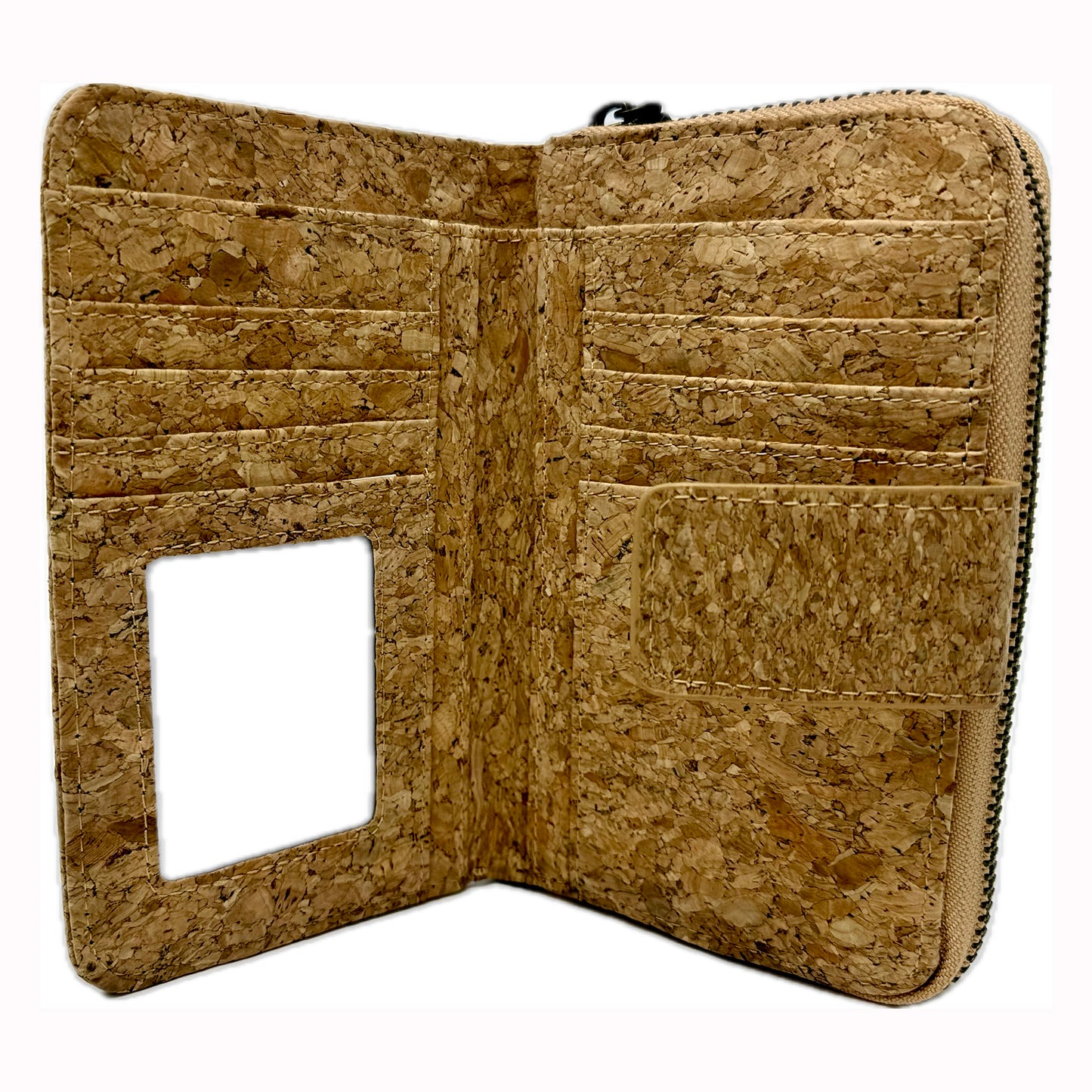 Cork Wallet - Red Zig Zag Pattern