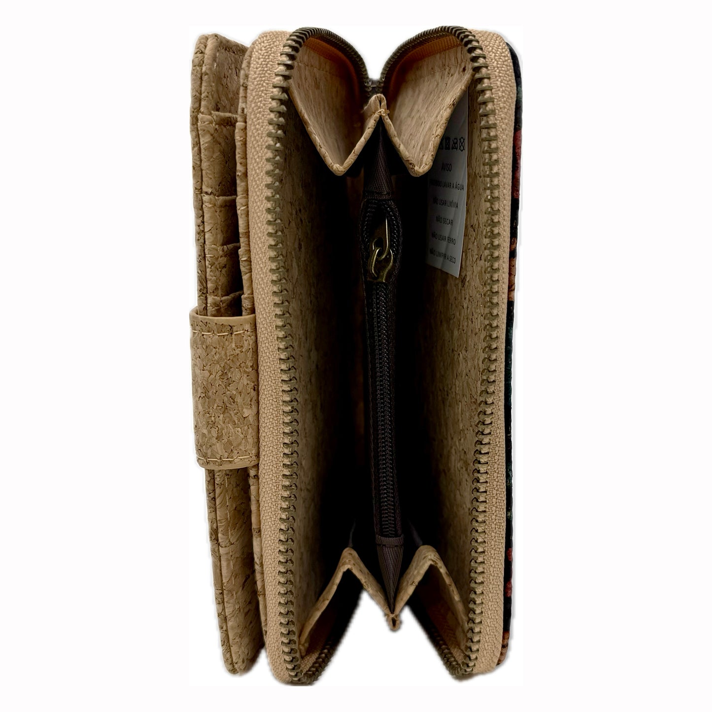 Cork Wallet - Red Zig Zag Pattern