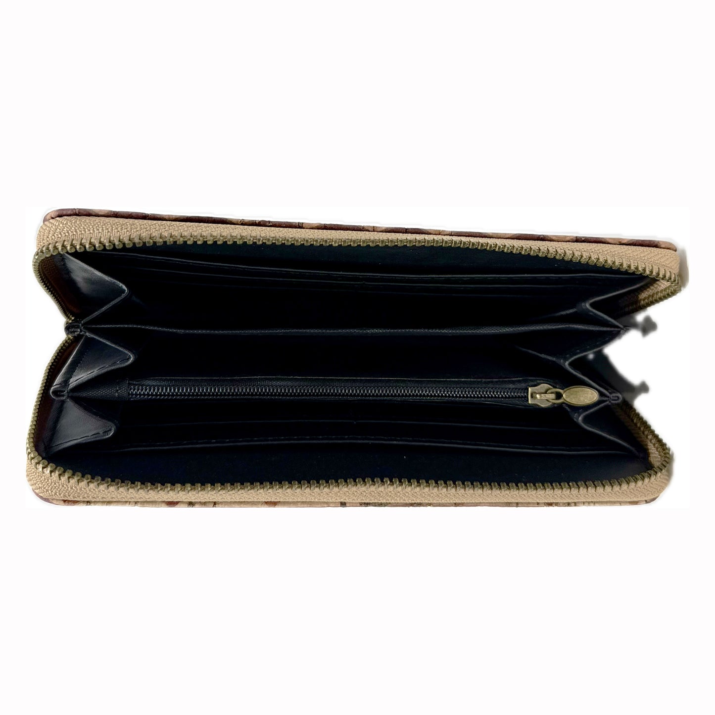 Cork Wallet - Red Zig Zag Pattern